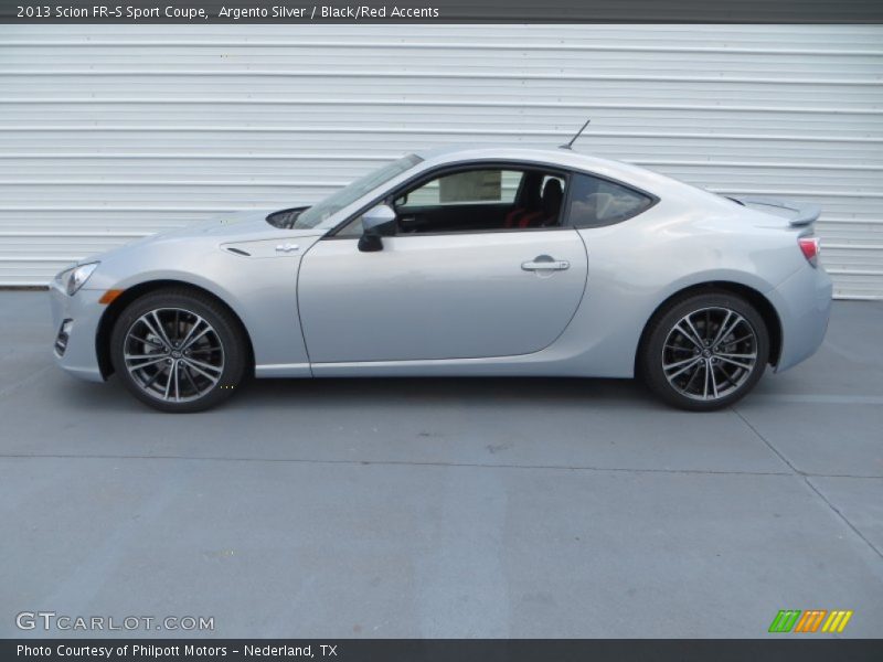 Argento Silver / Black/Red Accents 2013 Scion FR-S Sport Coupe