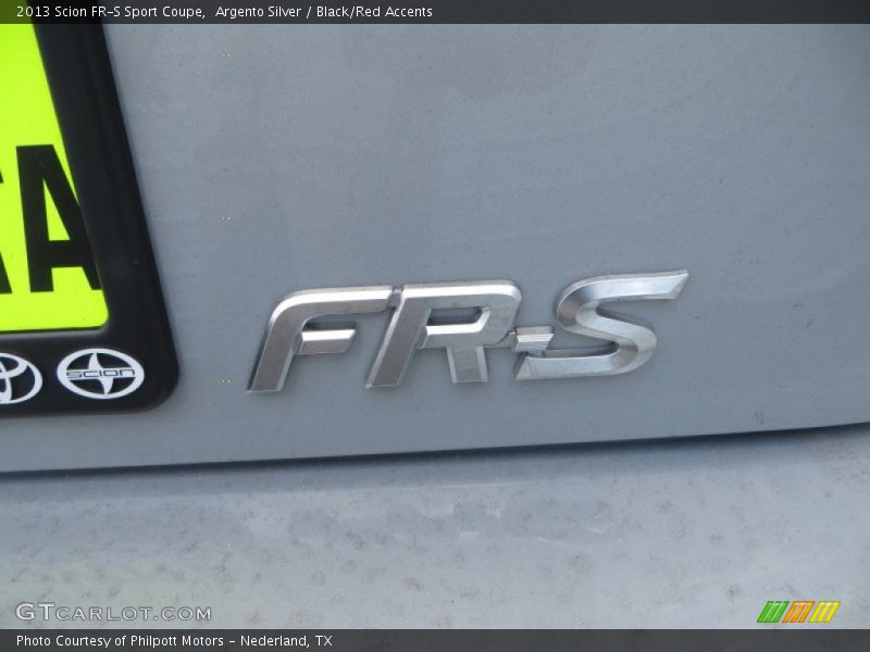 Argento Silver / Black/Red Accents 2013 Scion FR-S Sport Coupe