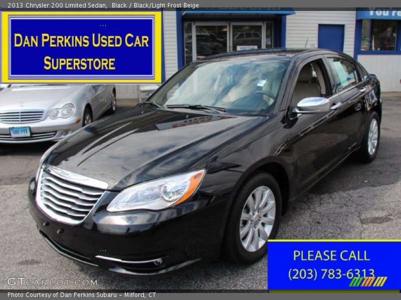 Black / Black/Light Frost Beige 2013 Chrysler 200 Limited Sedan