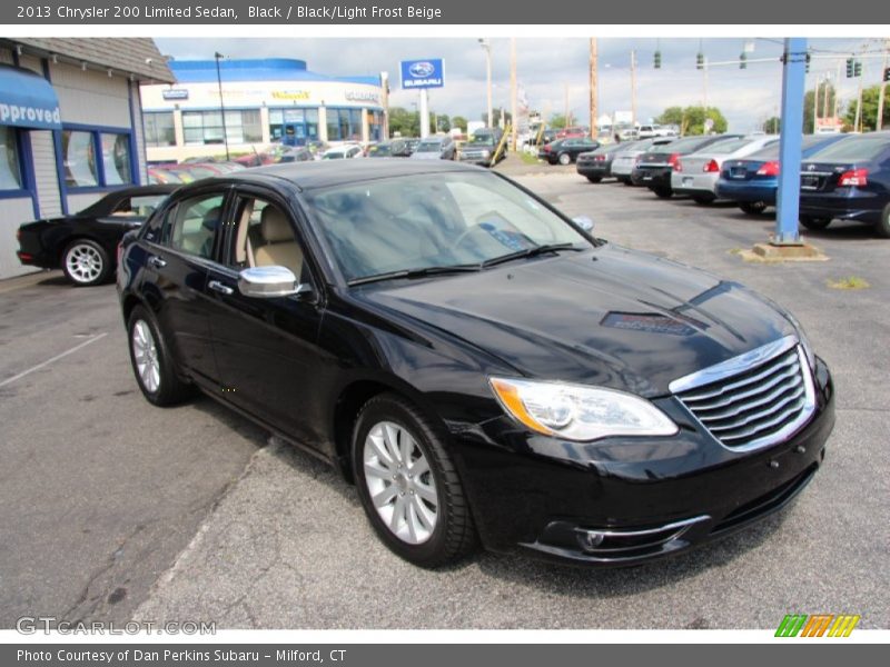 Black / Black/Light Frost Beige 2013 Chrysler 200 Limited Sedan