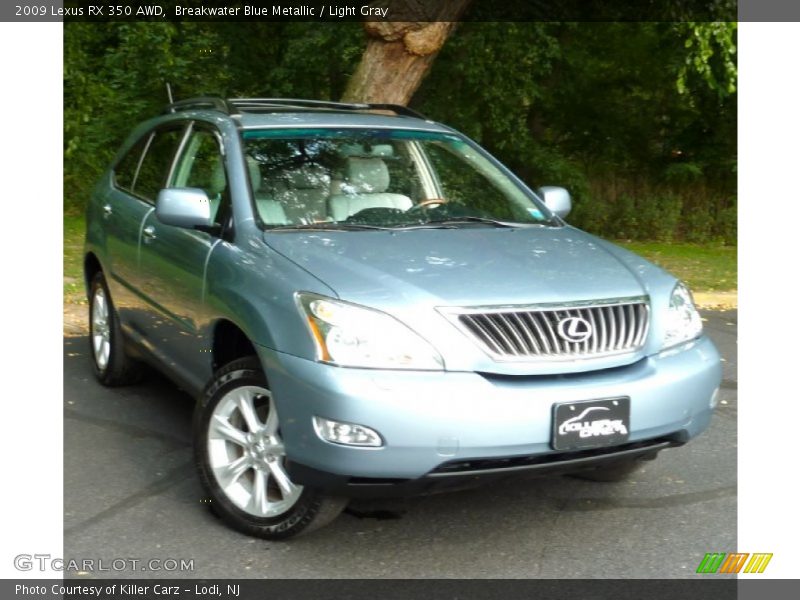 Breakwater Blue Metallic / Light Gray 2009 Lexus RX 350 AWD