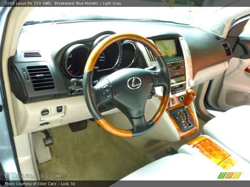 Breakwater Blue Metallic / Light Gray 2009 Lexus RX 350 AWD