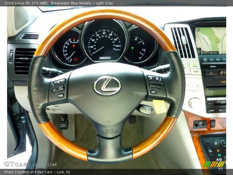 Breakwater Blue Metallic / Light Gray 2009 Lexus RX 350 AWD