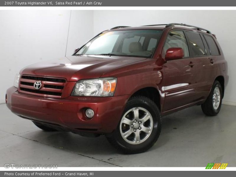 Salsa Red Pearl / Ash Gray 2007 Toyota Highlander V6