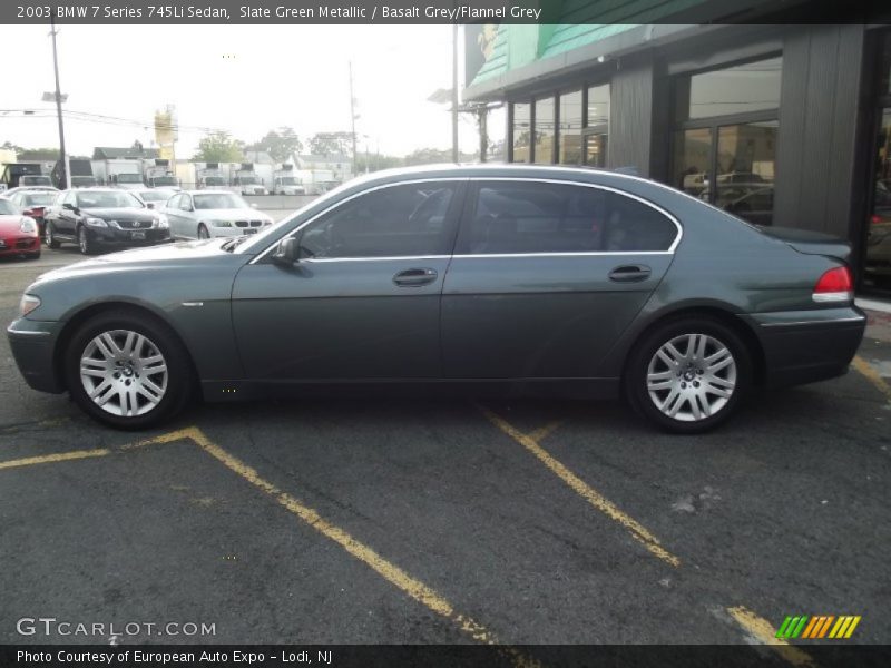 Slate Green Metallic / Basalt Grey/Flannel Grey 2003 BMW 7 Series 745Li Sedan