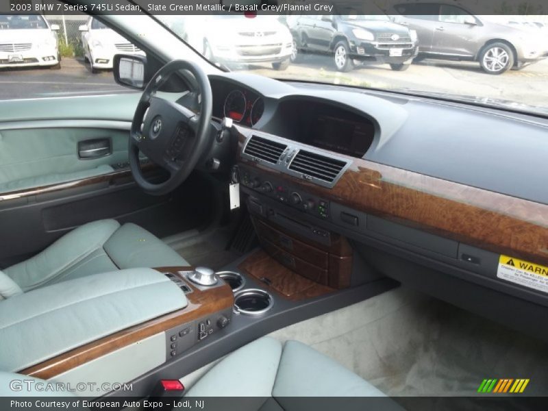 Slate Green Metallic / Basalt Grey/Flannel Grey 2003 BMW 7 Series 745Li Sedan