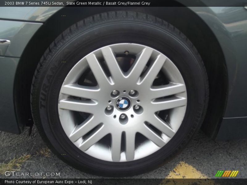 Slate Green Metallic / Basalt Grey/Flannel Grey 2003 BMW 7 Series 745Li Sedan