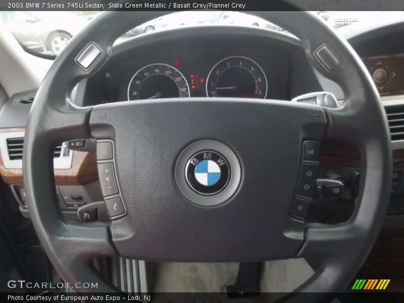 Slate Green Metallic / Basalt Grey/Flannel Grey 2003 BMW 7 Series 745Li Sedan