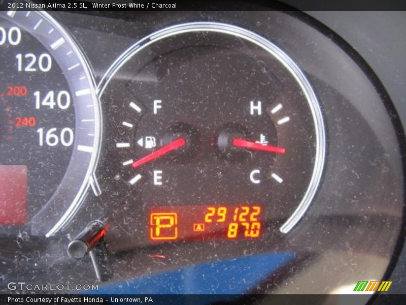 Winter Frost White / Charcoal 2012 Nissan Altima 2.5 SL