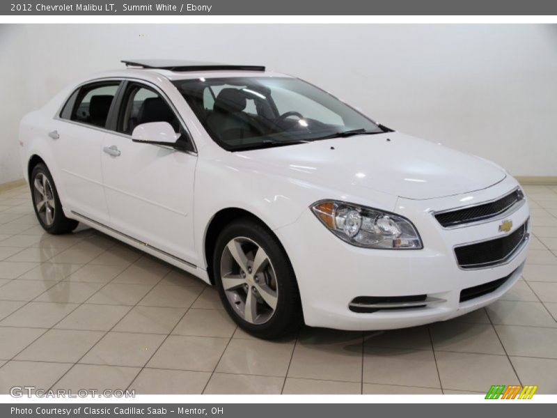Summit White / Ebony 2012 Chevrolet Malibu LT