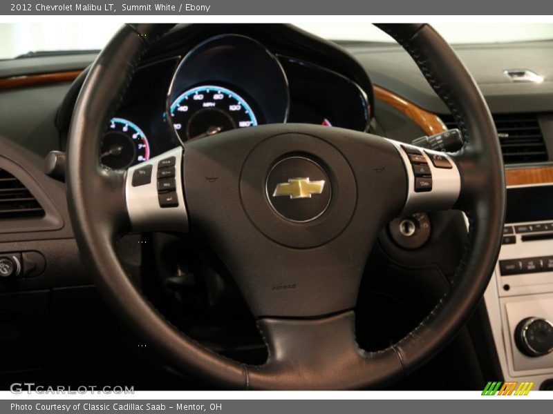 Summit White / Ebony 2012 Chevrolet Malibu LT