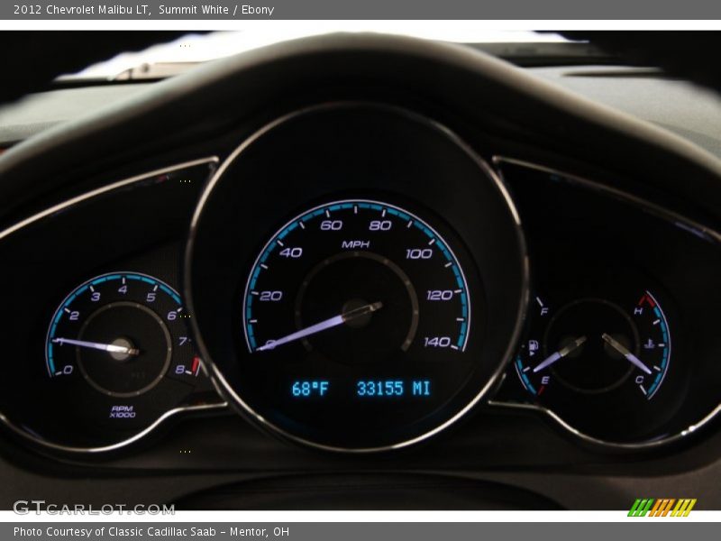 Summit White / Ebony 2012 Chevrolet Malibu LT