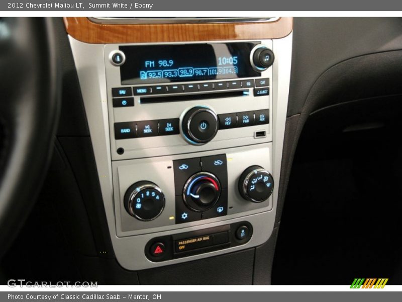 Summit White / Ebony 2012 Chevrolet Malibu LT