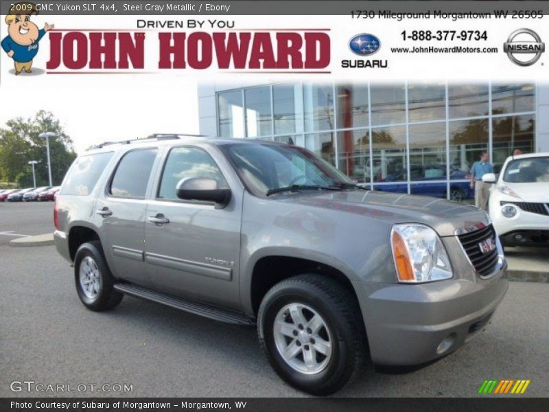 Steel Gray Metallic / Ebony 2009 GMC Yukon SLT 4x4