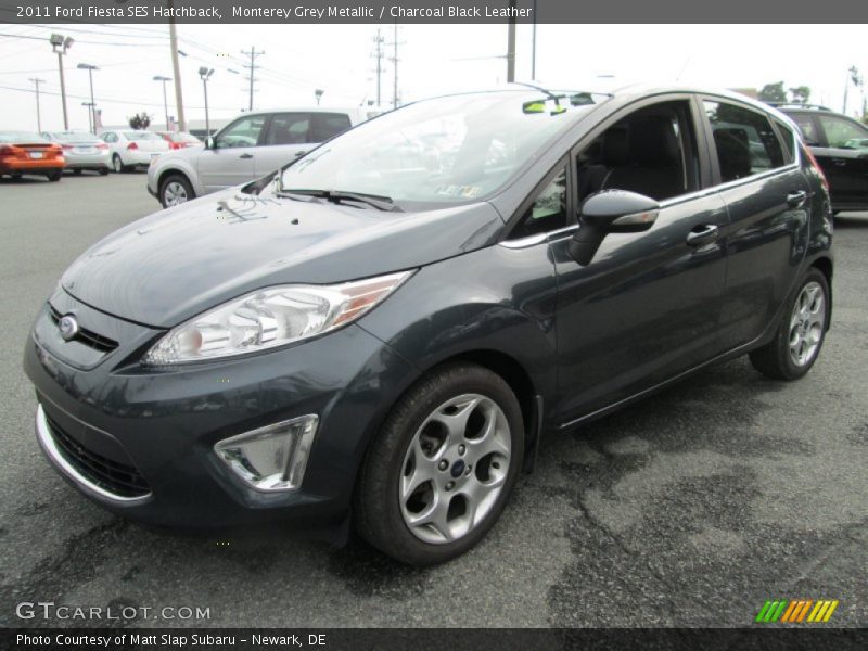 Monterey Grey Metallic / Charcoal Black Leather 2011 Ford Fiesta SES Hatchback