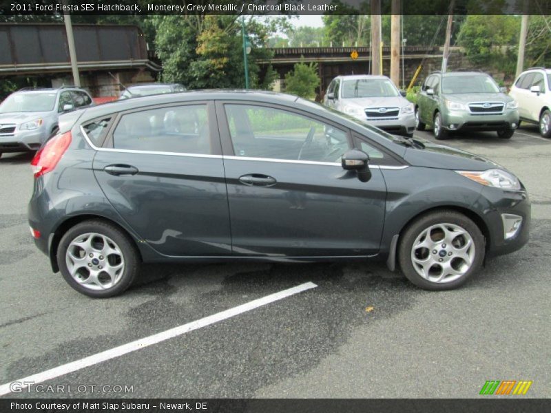 Monterey Grey Metallic / Charcoal Black Leather 2011 Ford Fiesta SES Hatchback