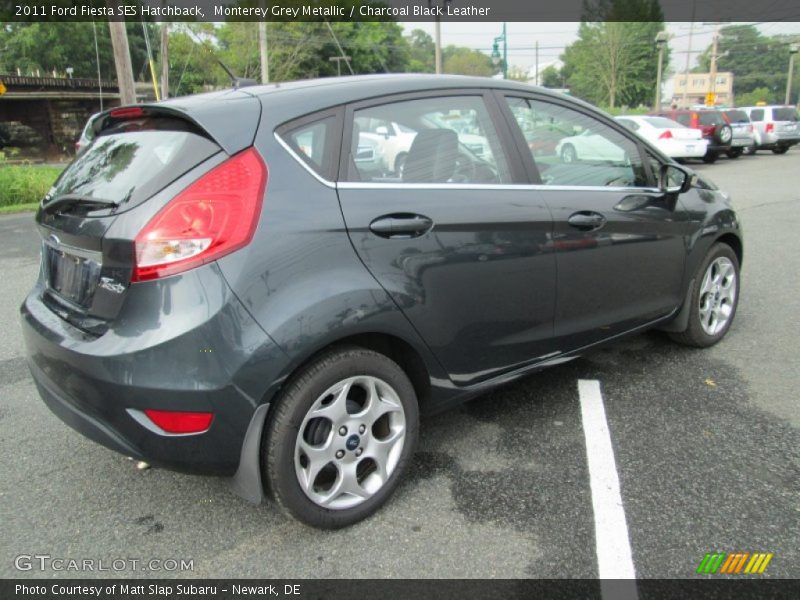 Monterey Grey Metallic / Charcoal Black Leather 2011 Ford Fiesta SES Hatchback