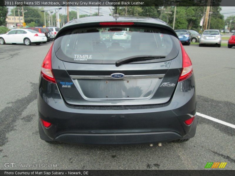 Monterey Grey Metallic / Charcoal Black Leather 2011 Ford Fiesta SES Hatchback
