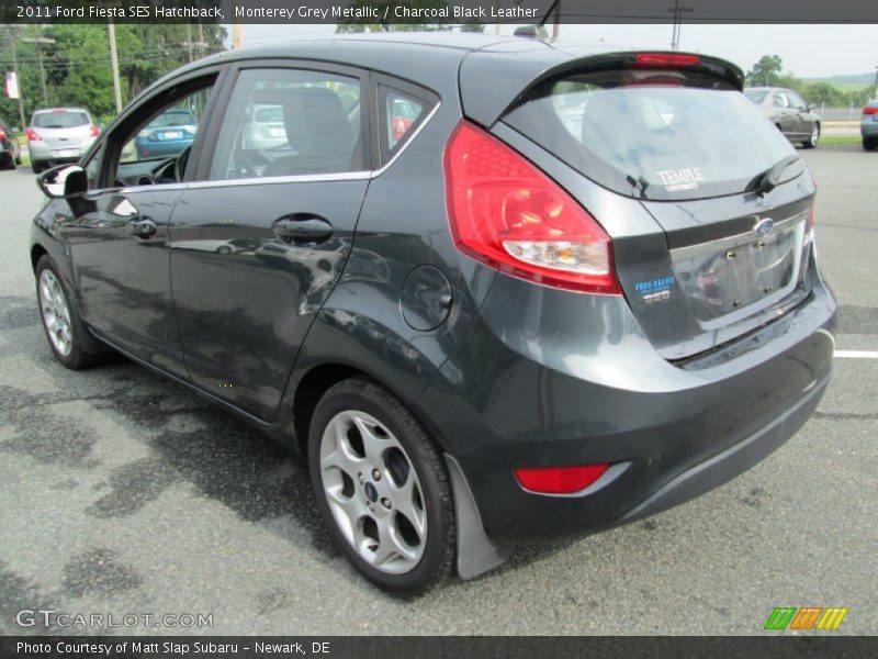 Monterey Grey Metallic / Charcoal Black Leather 2011 Ford Fiesta SES Hatchback