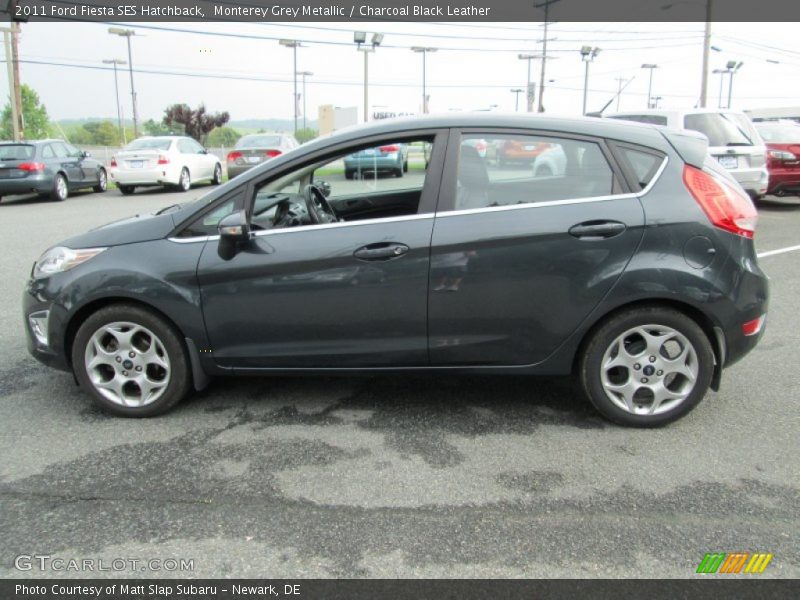 Monterey Grey Metallic / Charcoal Black Leather 2011 Ford Fiesta SES Hatchback
