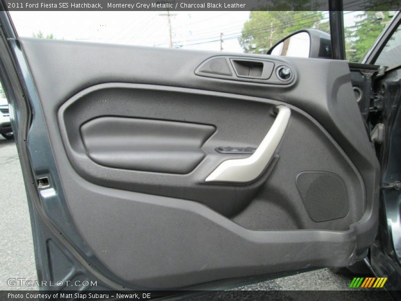 Monterey Grey Metallic / Charcoal Black Leather 2011 Ford Fiesta SES Hatchback