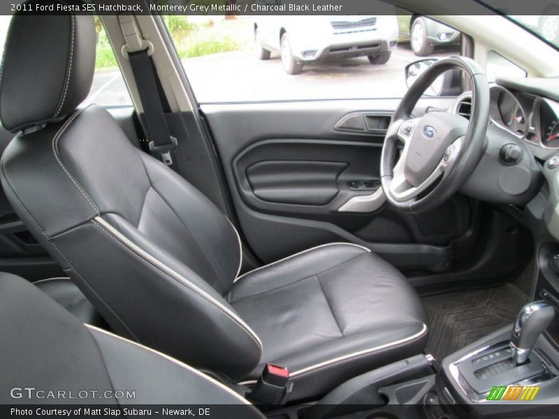 Monterey Grey Metallic / Charcoal Black Leather 2011 Ford Fiesta SES Hatchback