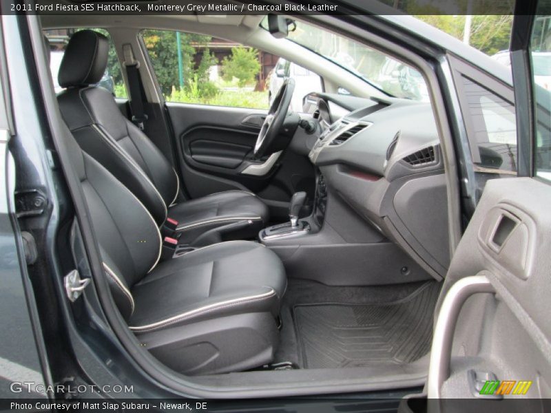 Monterey Grey Metallic / Charcoal Black Leather 2011 Ford Fiesta SES Hatchback