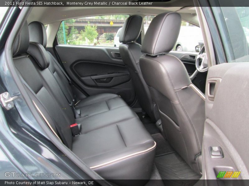 Monterey Grey Metallic / Charcoal Black Leather 2011 Ford Fiesta SES Hatchback