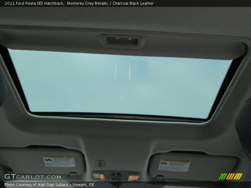 Monterey Grey Metallic / Charcoal Black Leather 2011 Ford Fiesta SES Hatchback