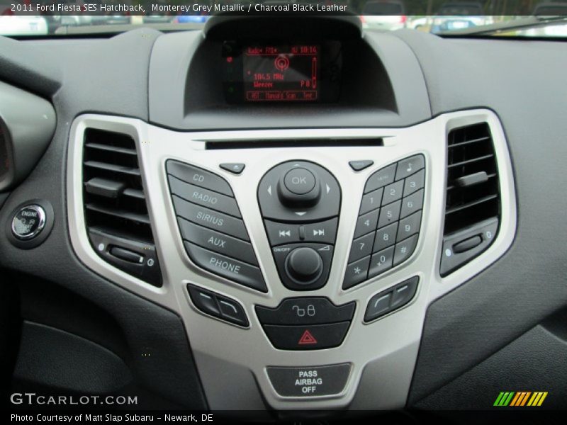 Monterey Grey Metallic / Charcoal Black Leather 2011 Ford Fiesta SES Hatchback