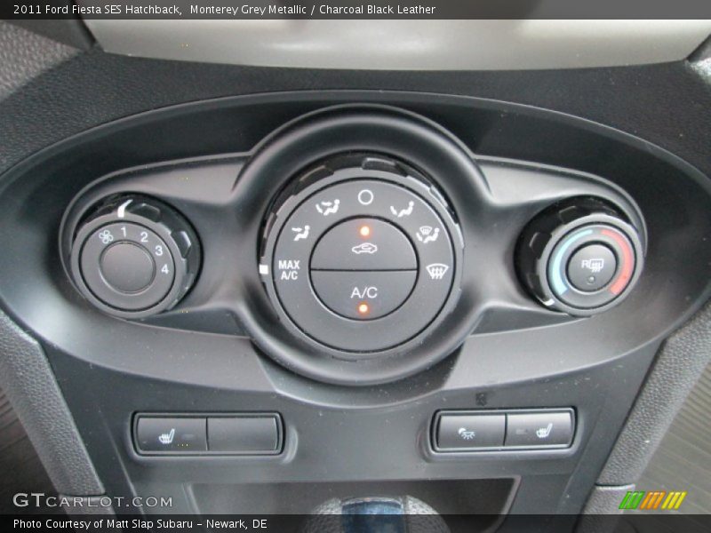 Monterey Grey Metallic / Charcoal Black Leather 2011 Ford Fiesta SES Hatchback