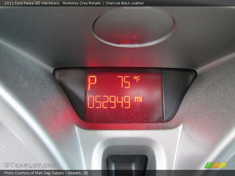 Monterey Grey Metallic / Charcoal Black Leather 2011 Ford Fiesta SES Hatchback