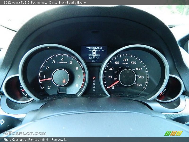 Crystal Black Pearl / Ebony 2012 Acura TL 3.5 Technology