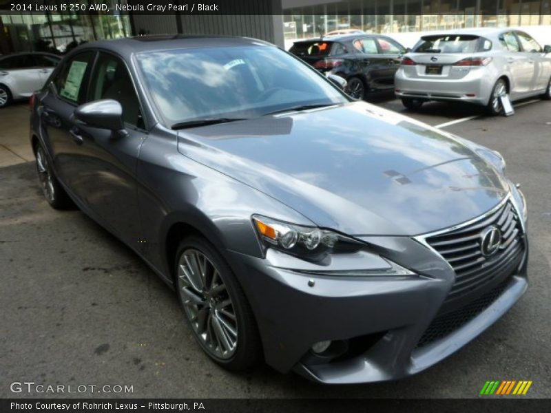 Nebula Gray Pearl / Black 2014 Lexus IS 250 AWD