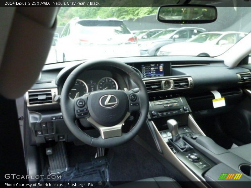 Nebula Gray Pearl / Black 2014 Lexus IS 250 AWD