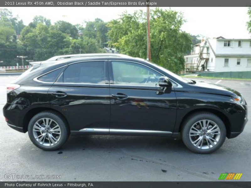 Obsidian Black / Saddle Tan/Espresso Birds Eye Maple 2013 Lexus RX 450h AWD