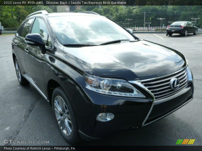 Obsidian Black / Saddle Tan/Espresso Birds Eye Maple 2013 Lexus RX 450h AWD