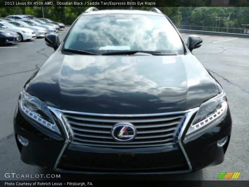 Obsidian Black / Saddle Tan/Espresso Birds Eye Maple 2013 Lexus RX 450h AWD