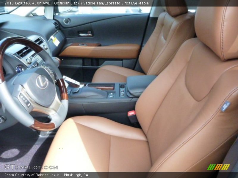 Obsidian Black / Saddle Tan/Espresso Birds Eye Maple 2013 Lexus RX 450h AWD