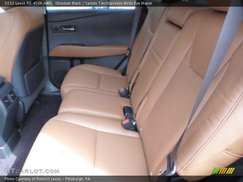 Obsidian Black / Saddle Tan/Espresso Birds Eye Maple 2013 Lexus RX 450h AWD