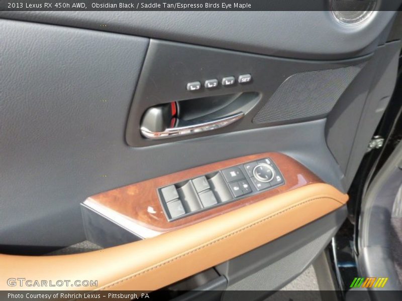 Obsidian Black / Saddle Tan/Espresso Birds Eye Maple 2013 Lexus RX 450h AWD