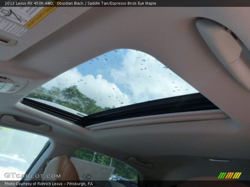 Obsidian Black / Saddle Tan/Espresso Birds Eye Maple 2013 Lexus RX 450h AWD
