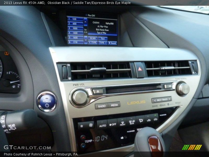 Obsidian Black / Saddle Tan/Espresso Birds Eye Maple 2013 Lexus RX 450h AWD