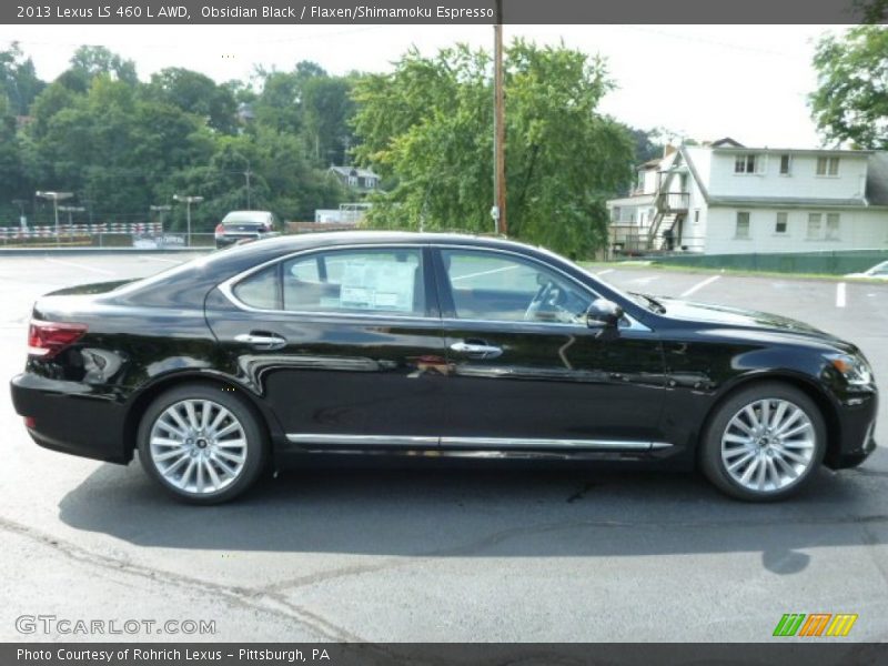 Obsidian Black / Flaxen/Shimamoku Espresso 2013 Lexus LS 460 L AWD
