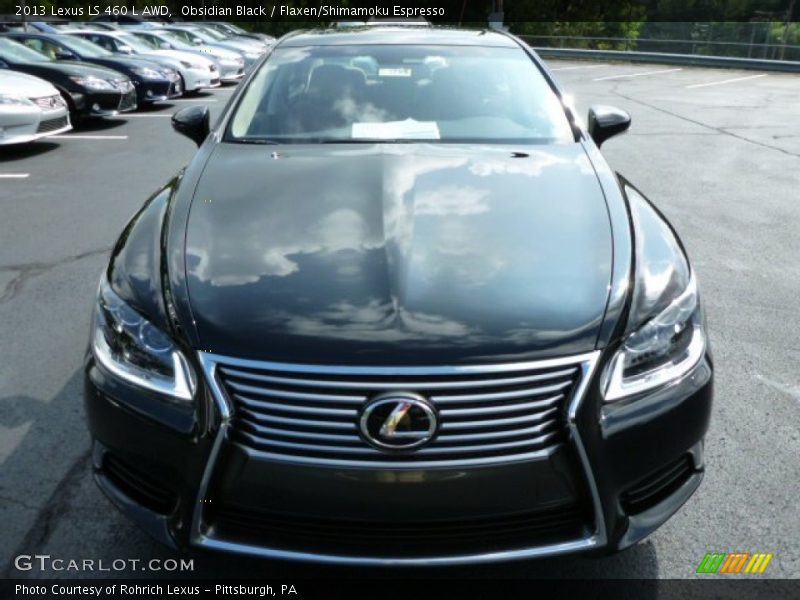 Obsidian Black / Flaxen/Shimamoku Espresso 2013 Lexus LS 460 L AWD