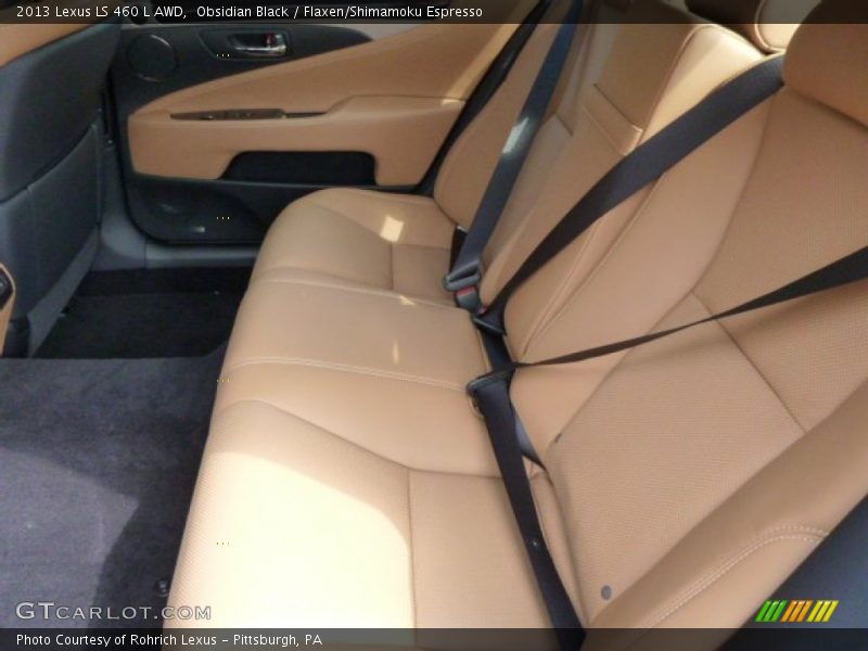 Obsidian Black / Flaxen/Shimamoku Espresso 2013 Lexus LS 460 L AWD