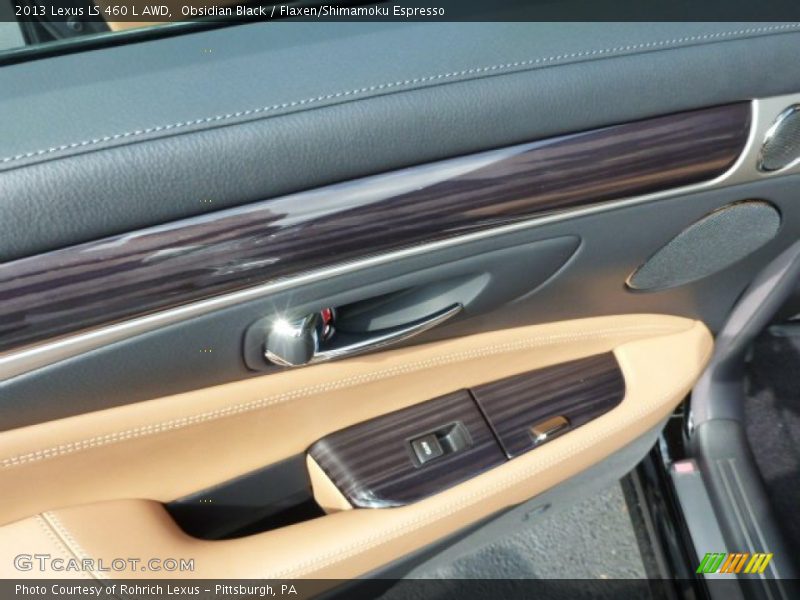 Obsidian Black / Flaxen/Shimamoku Espresso 2013 Lexus LS 460 L AWD