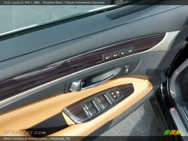 Obsidian Black / Flaxen/Shimamoku Espresso 2013 Lexus LS 460 L AWD