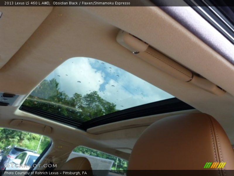 Obsidian Black / Flaxen/Shimamoku Espresso 2013 Lexus LS 460 L AWD