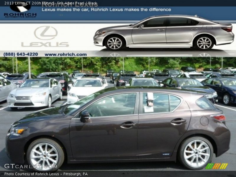 Fire Agate Pearl / Black 2013 Lexus CT 200h Hybrid